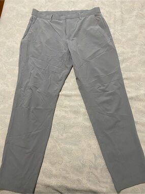 Men's Light Gray Fabletics Pants - Classic Straight Fit